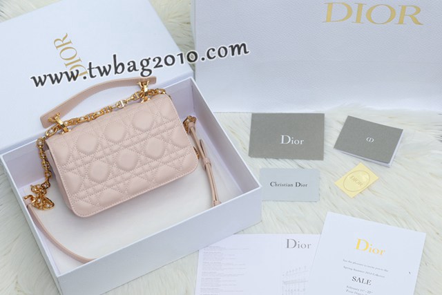 Dior专柜2024新款迪奥高仿原单小牛皮Cannage藤格纹珍珠包斜挎包 djfk1663